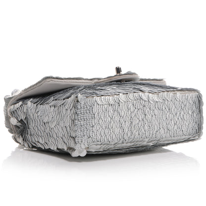 Chanel Sequin Paillette Small Flap Silver 4 of 8