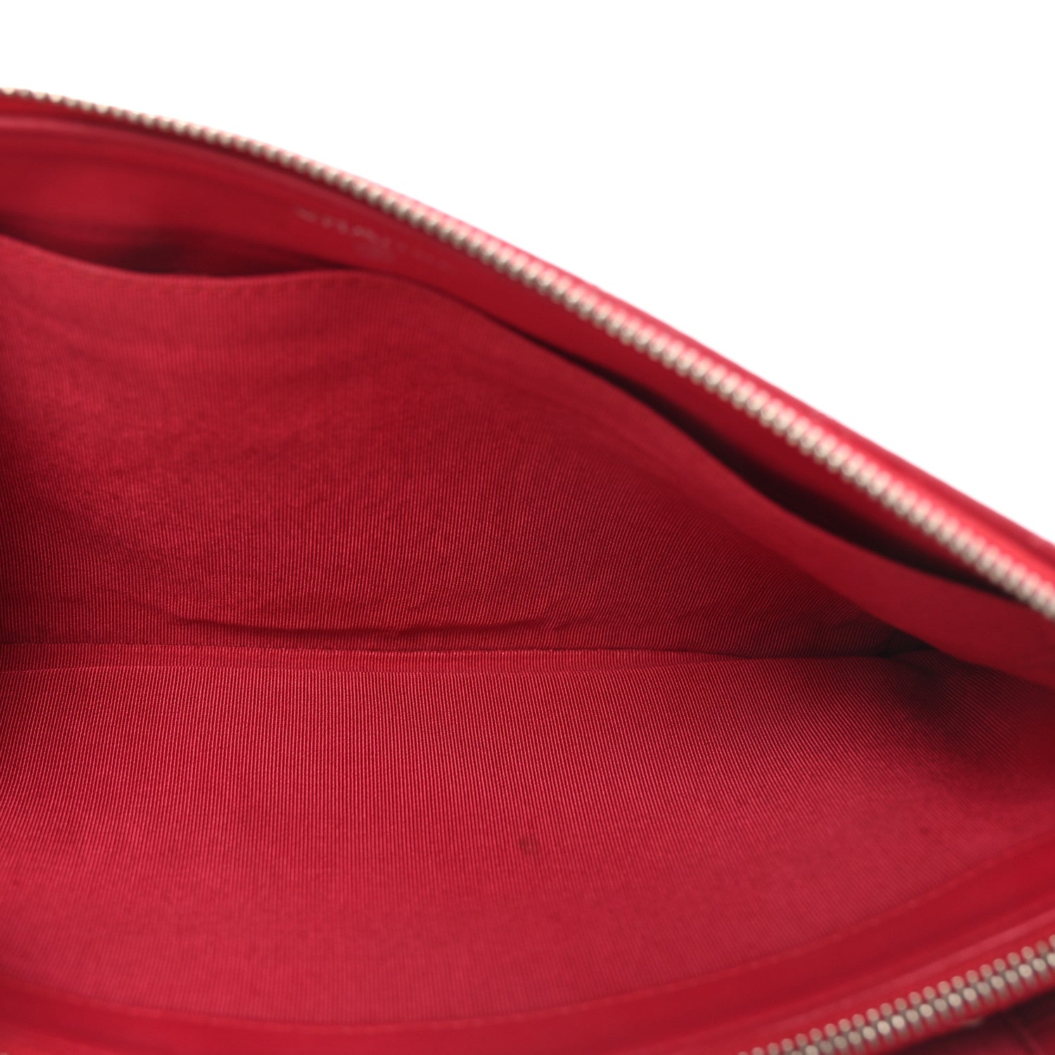Chanel Lambskin Quilted Large Zipped Clutch Dark Pink 5 of 8