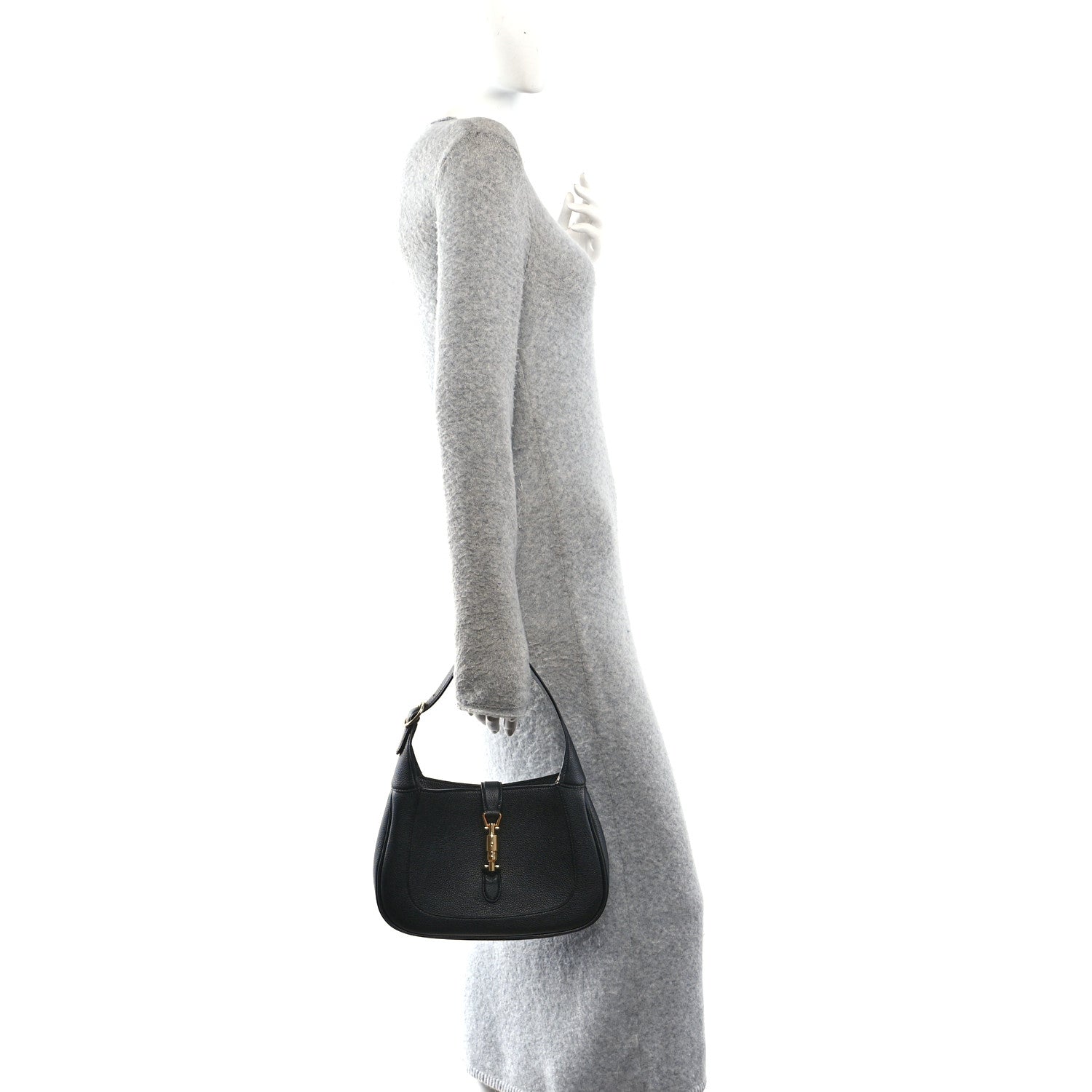 Gucci Grand Prix Calfskin Small Jackie 1961 Hobo Black 2 of 10