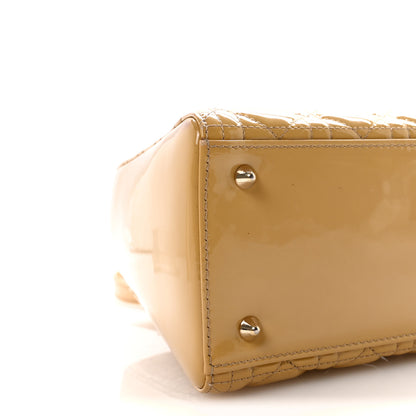 Christian Dior Patent Cannage Medium Lady Dior Beige 8 of 9