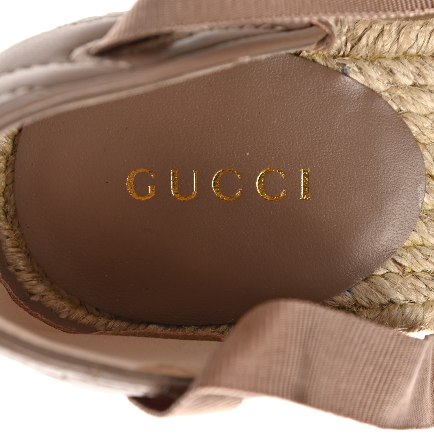 Gucci Nappa Matelasse GG Marmont Ankle Wrap Platform 35/120mm Espadrille Wedges 35.5 Porcelain Rose 7 of 8
