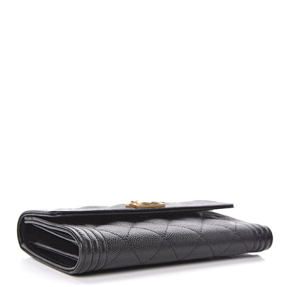 Chanel Caviar Quilted Medium Boy Flap Wallet Black 4 of 9