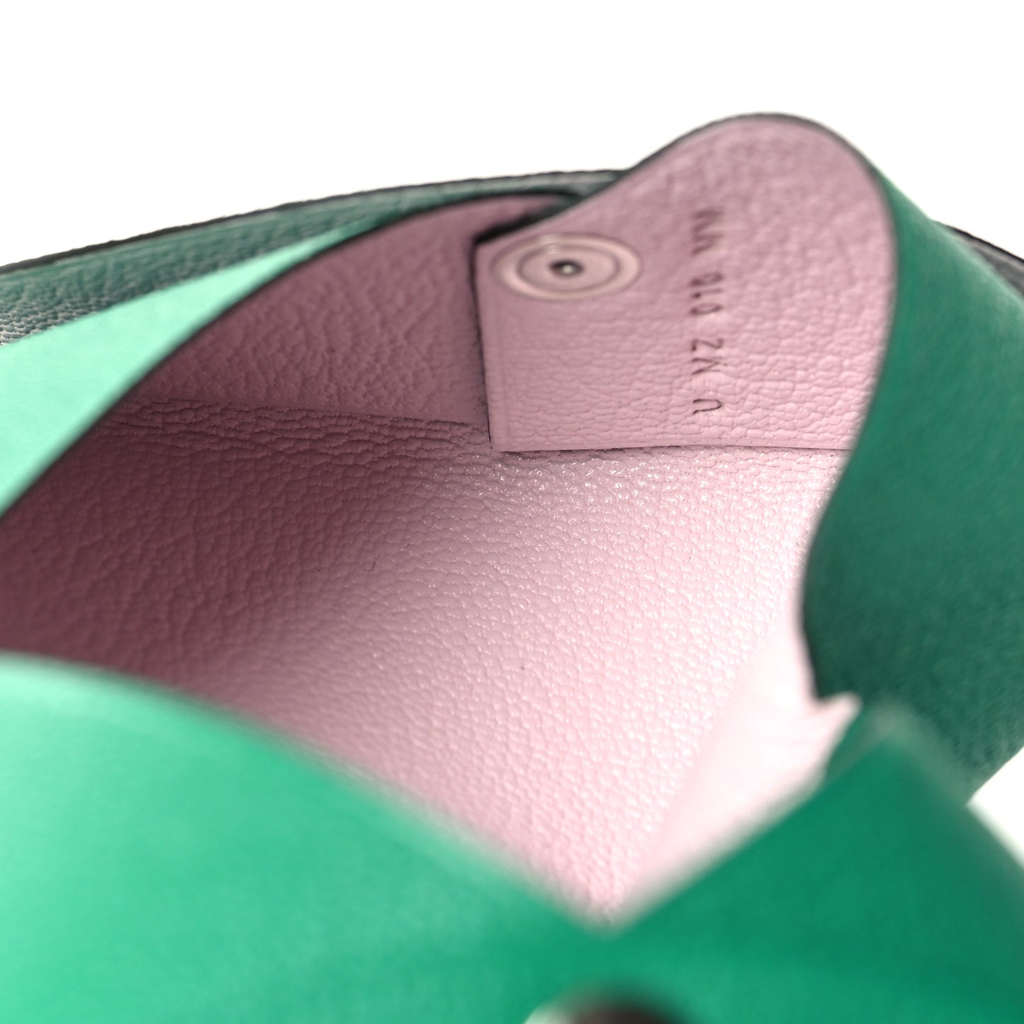 Chevre Mysore Verso Calvi Duo Card Case Menthe Rose Sakura