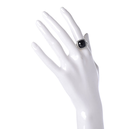 David Yurman Sterling Silver Diamond Black Onyx 11mm Albion Ring 52 6 2 of 5
