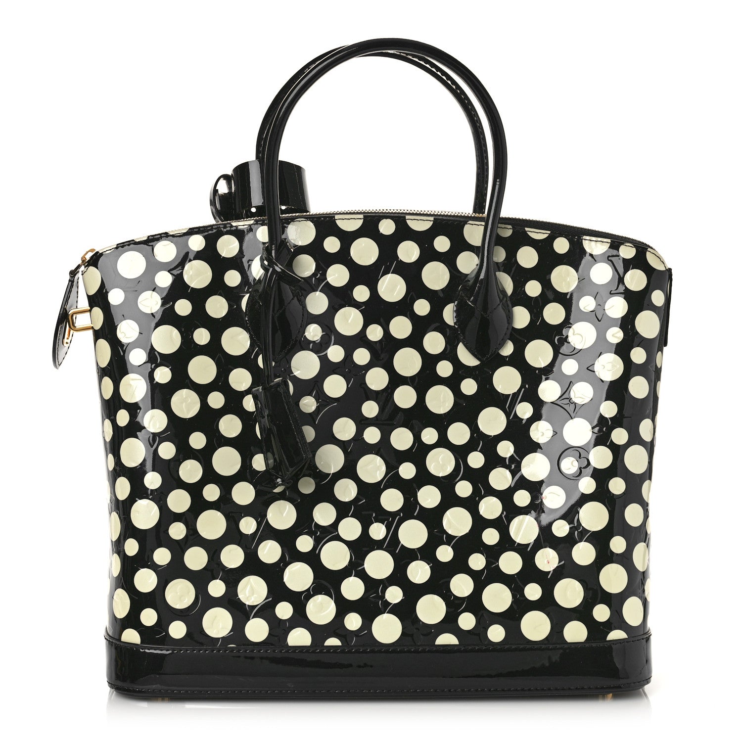 Louis Vuitton Vernis Kusama Infinity Dots Lockit MM Black 1 of 9