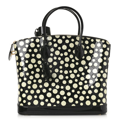 Louis Vuitton Vernis Kusama Infinity Dots Lockit MM Black 1 of 9
