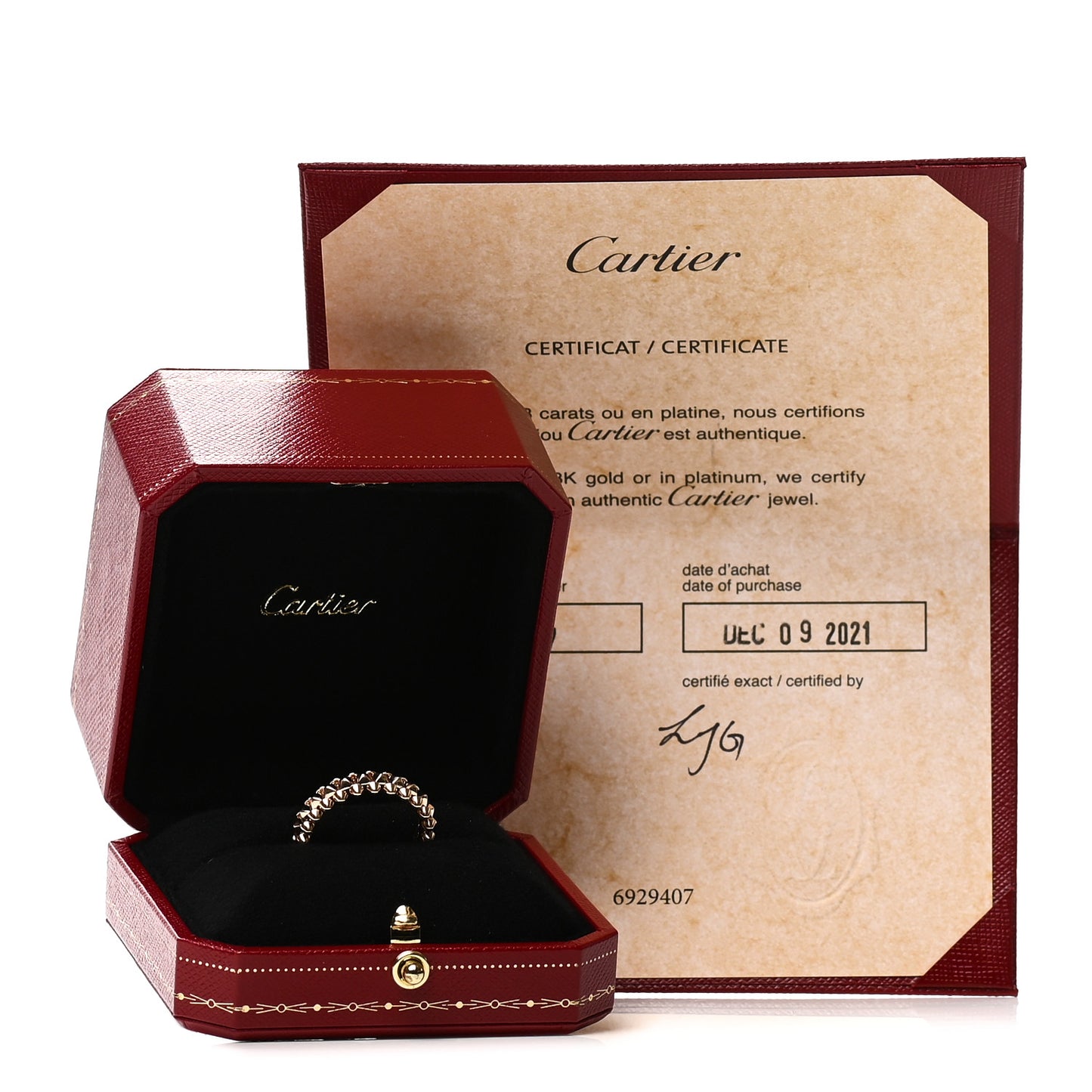 18K Pink Gold SM Clash De Cartier Ring 57 8