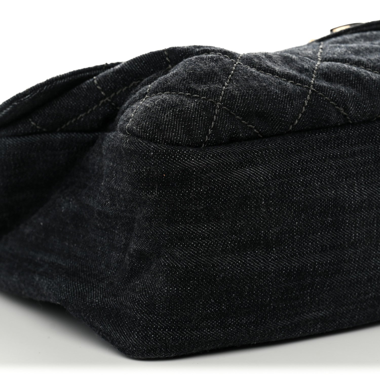 Chanel Denim Quilted Stretch Spirit Messenger Bag Dark Blue 9 of 12
