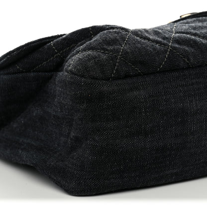 Chanel Denim Quilted Stretch Spirit Messenger Bag Dark Blue 9 of 12