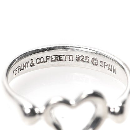 Tiffany Sterling Silver Elsa Peretti Open Heart Ring 51 5.75 5 of 5