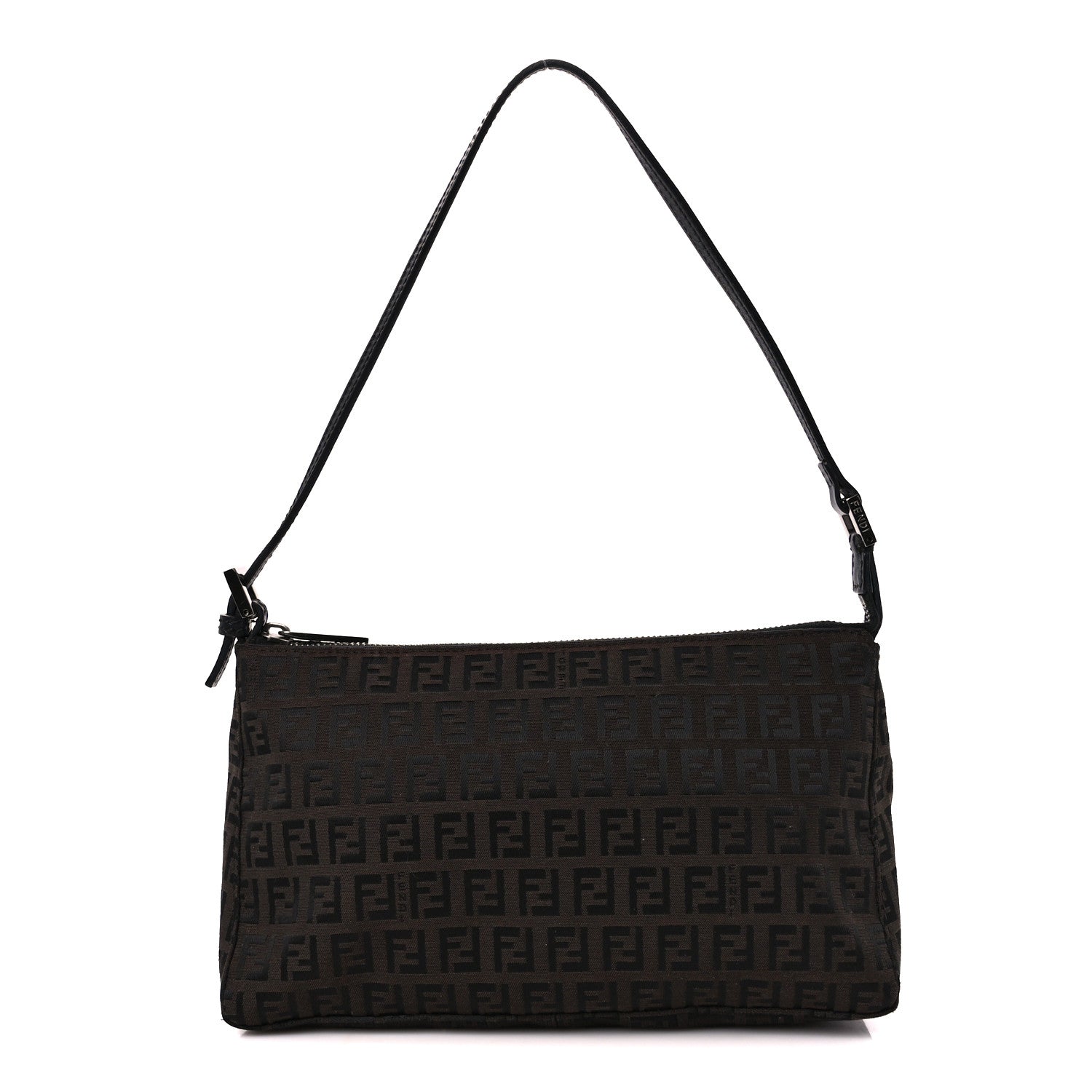Fendi Zucchino Mini Pochette Tobacco Moro 1 of 9
