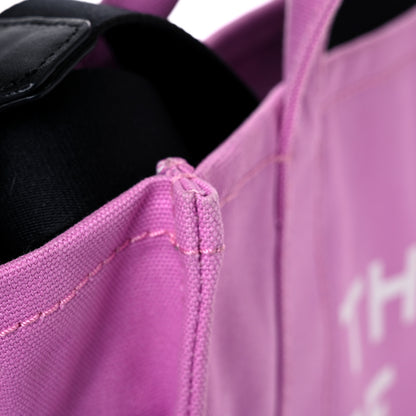 Marc Jacobs Cotton Canvas Medium The Traveler Tote Bag Pink 15 of 19