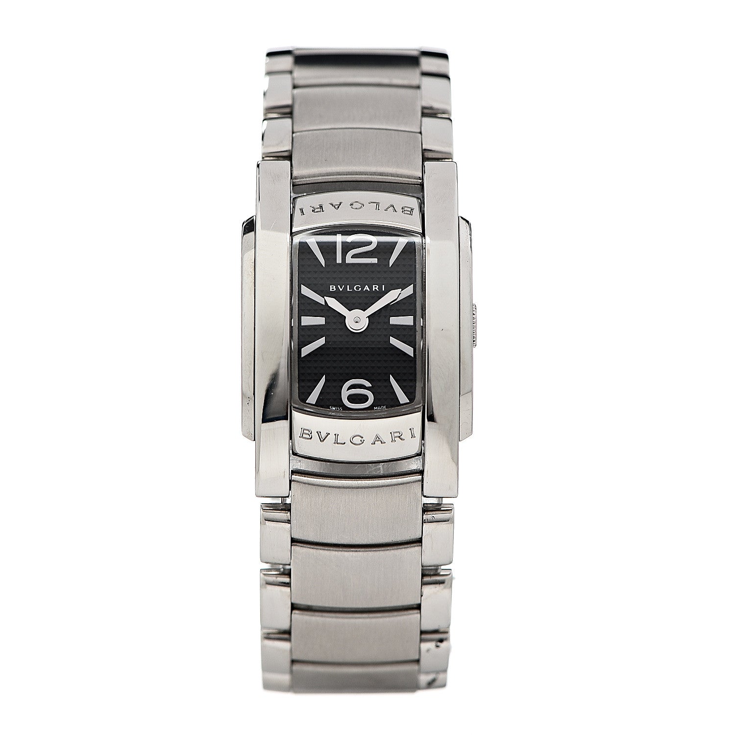 Bulgari Stainless Steel 18mm Assioma Quartz Watch Black 1 of 5