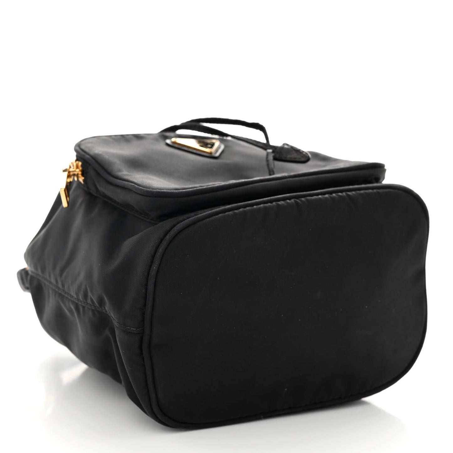 Saffiano Tessuto Nylon Mini Bucket Crossbody Bag Black