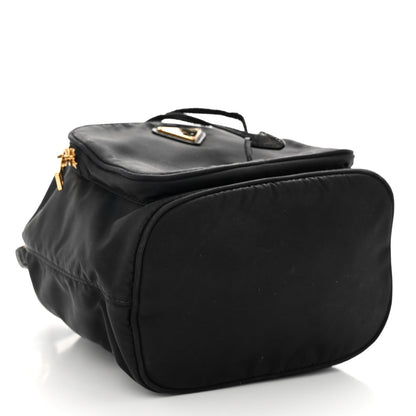 Prada Saffiano Tessuto Nylon Mini Bucket Crossbody Bag Black 4 of 10