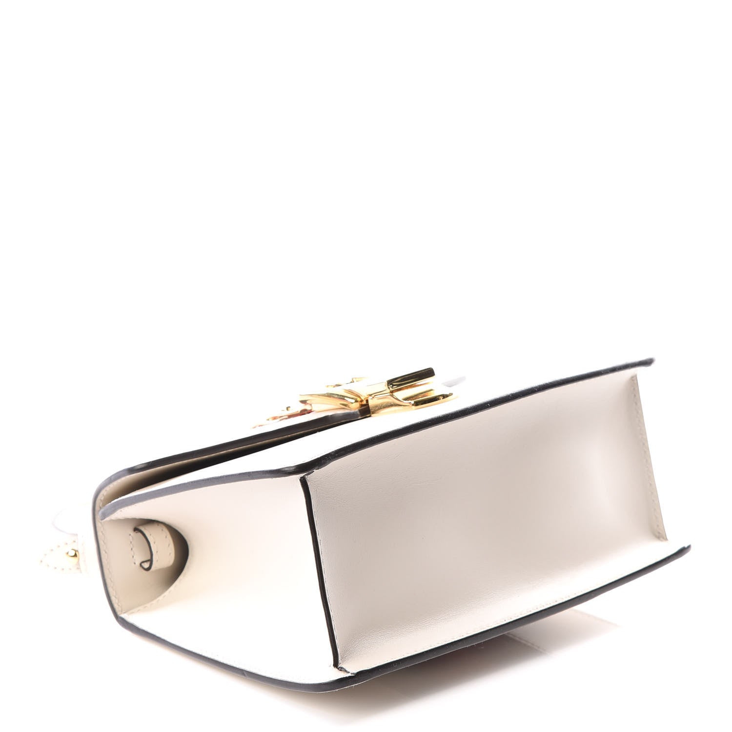 Gucci Calfskin Mini Sylvie Top Handle Bag White 3 of 14