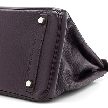 Hermes Taurillon Clemence Birkin 30 Raisin 8 of 15