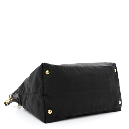 Prada Tessuto Nylon Saffiano Tote Black 4 of 13