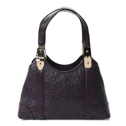 Gucci Calfskin Horsebit Embossed Shoulder Bag Purple 1 of 10