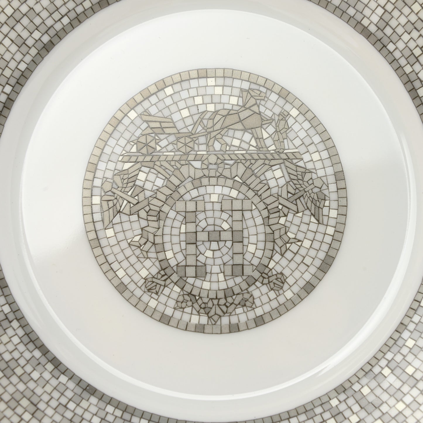 Porcelain Mosaique Au 24 Breakfast Cup And Saucer Set Of 2 Platine