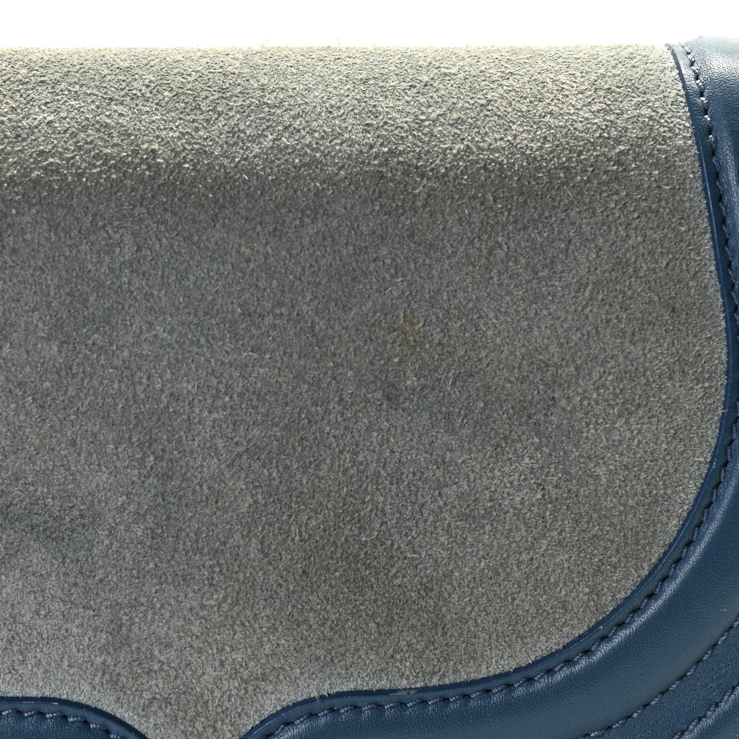 MCM Suede Calfskin Trisha Small Shoulder Bag Blue 7 of 12