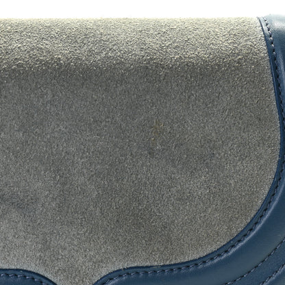 MCM Suede Calfskin Trisha Small Shoulder Bag Blue 7 of 12