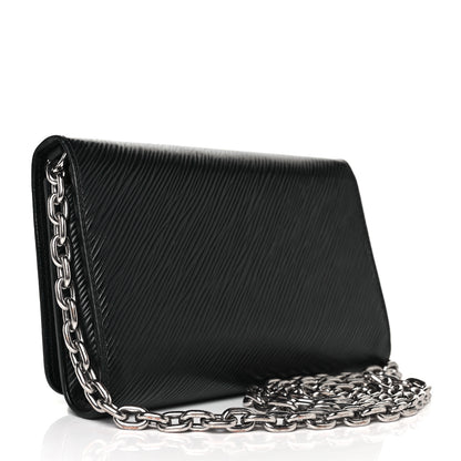 Louis Vuitton Epi Twist Chain Wallet Black 3 of 8