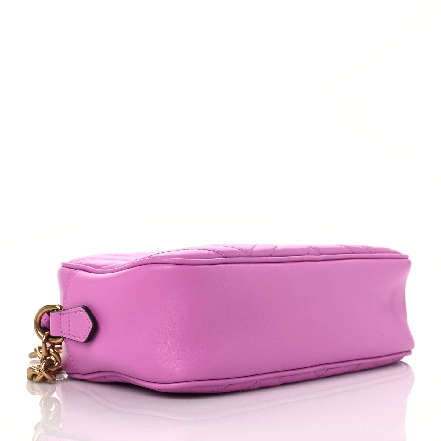 Calfskin Matelasse Small GG Marmont Chain Shoulder Bag Candy Mousse