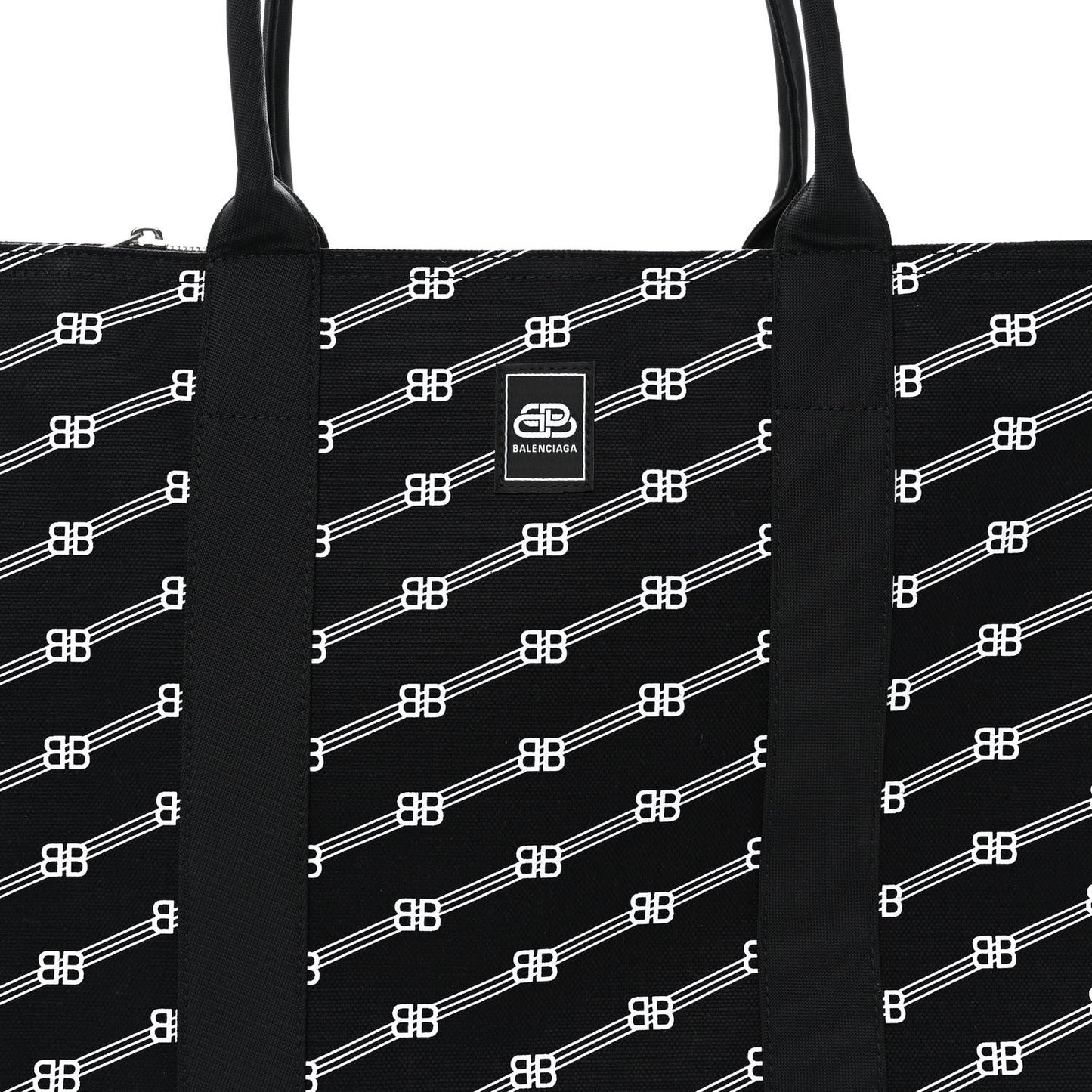 Canvas BB Monogram Tote Black