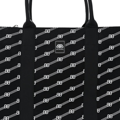Balenciaga Canvas BB Monogram Tote Black 7 of 9