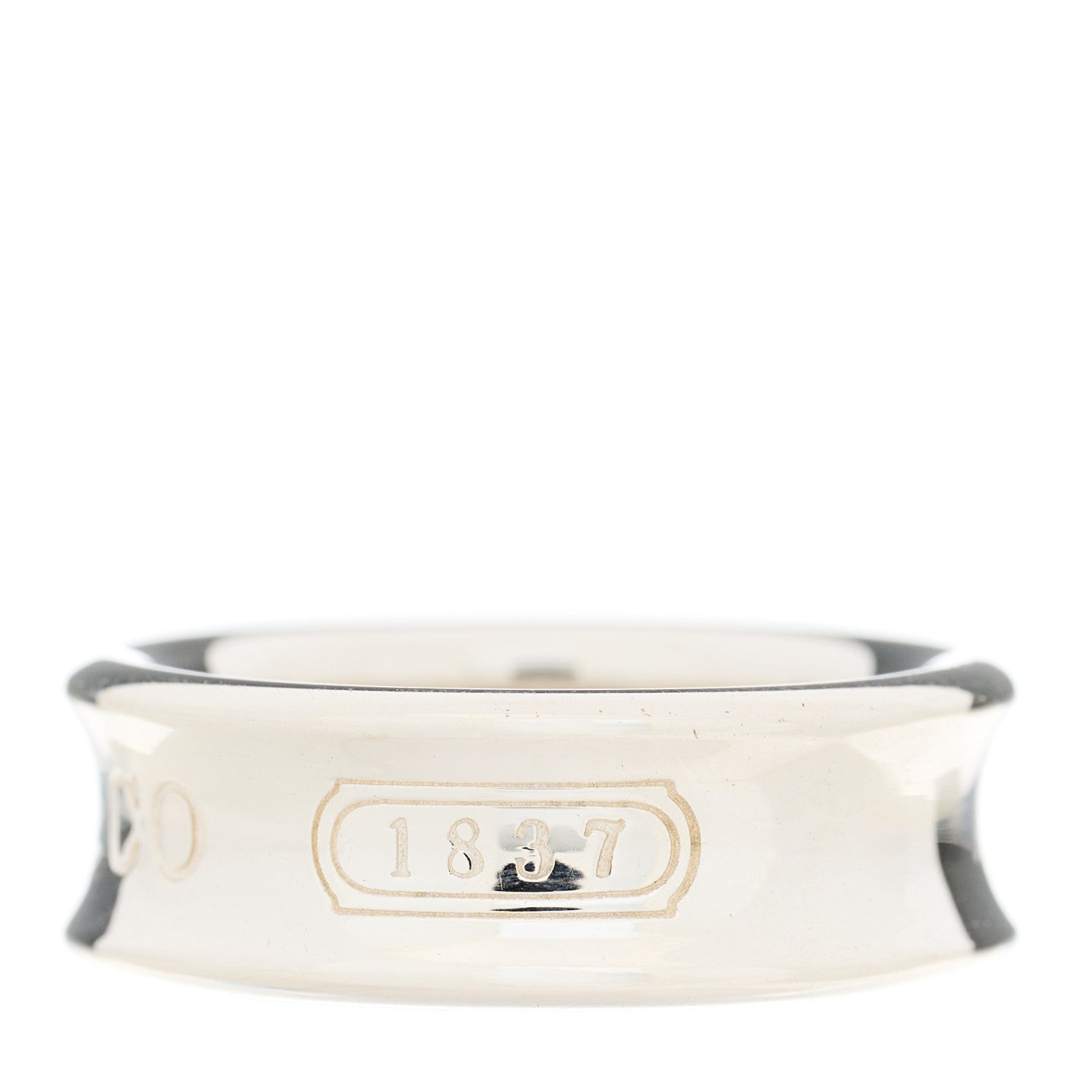 Tiffany Sterling Silver 1837 Band Ring 51 5.75 8 of 8