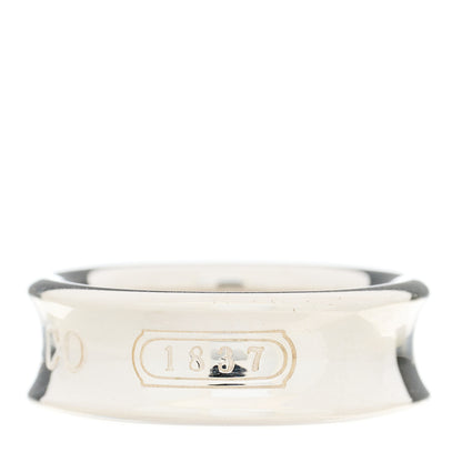 Tiffany Sterling Silver 1837 Band Ring 51 5.75 8 of 8