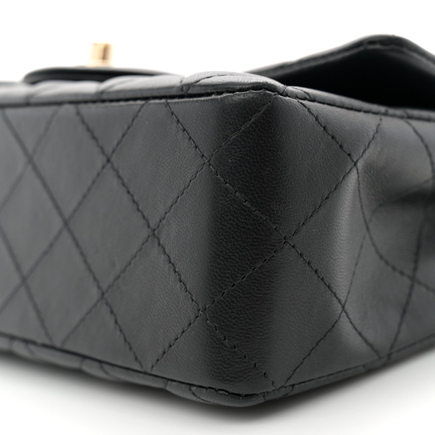 Chanel Lambskin Quilted Mini Rectangular Flap Black 10 of 11