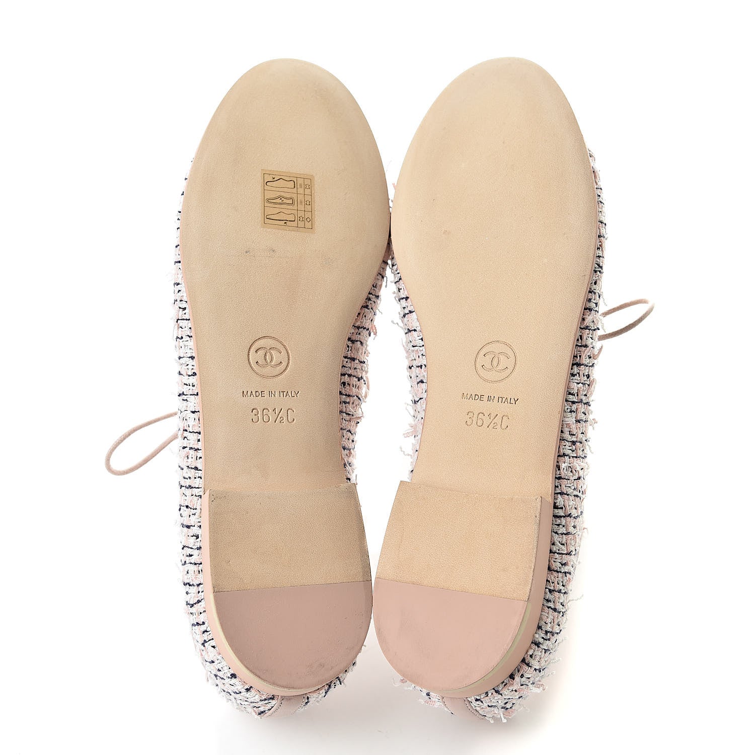 Chanel Tweed Cap Toe CC Lace Up Oxford 36.5 Pink 6 of 9