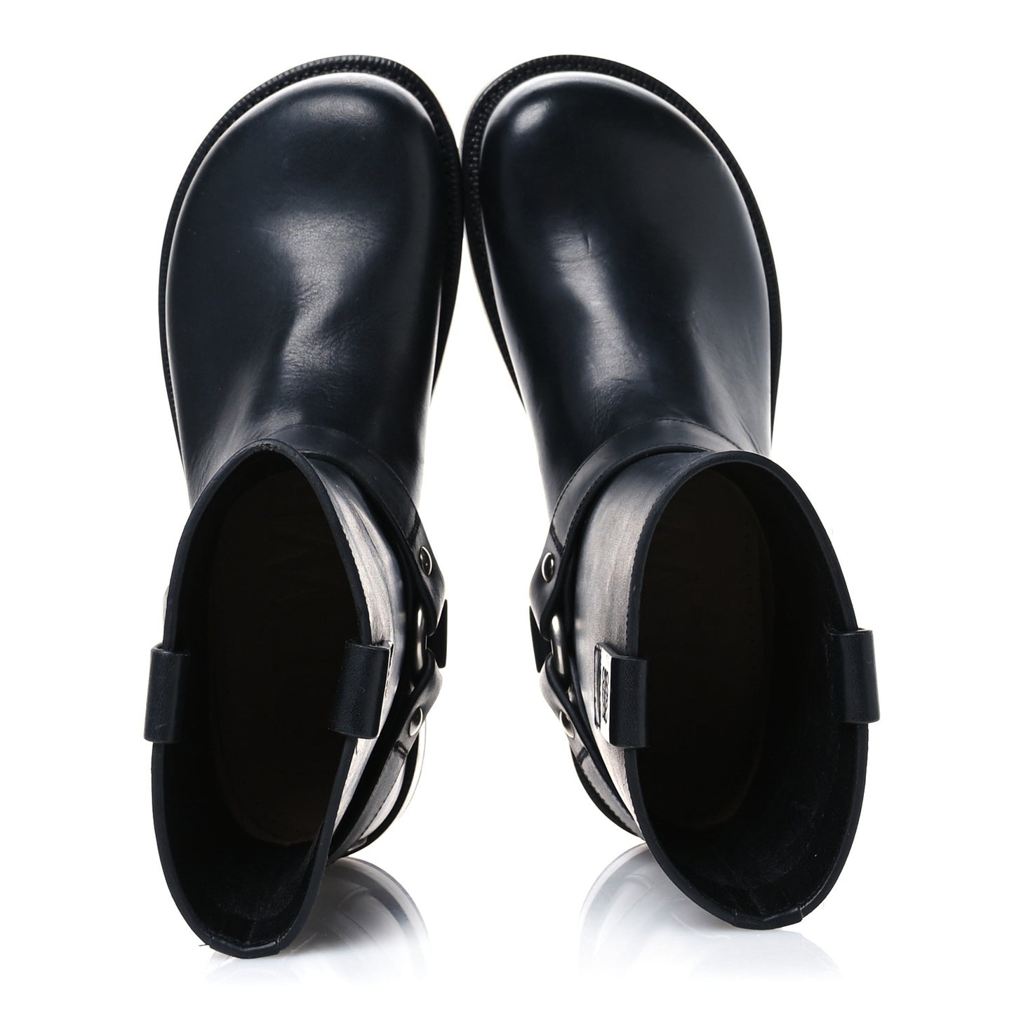 Calfskin Biker Boots 39 Black