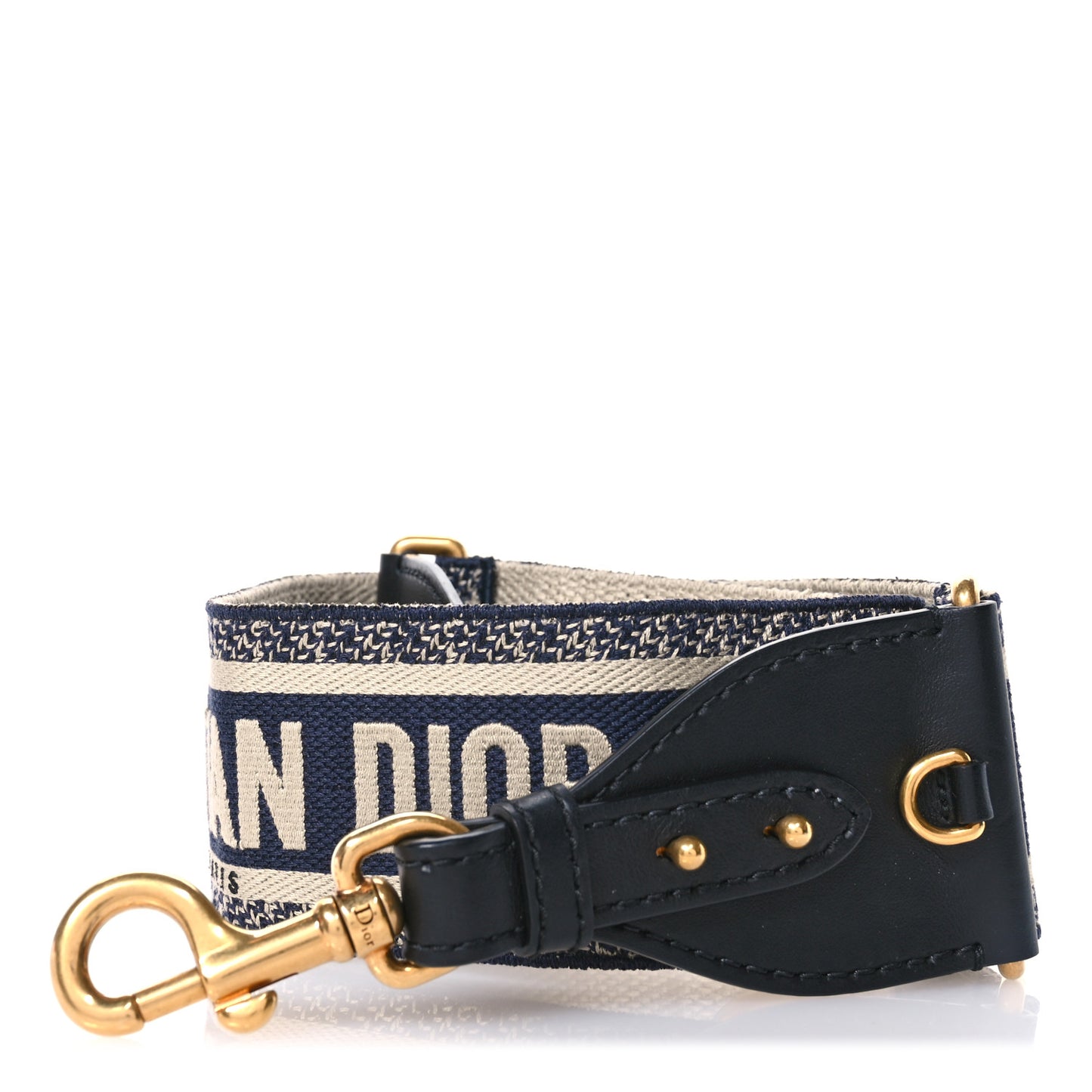 Canvas Embroidered Shoulder Strap Blue