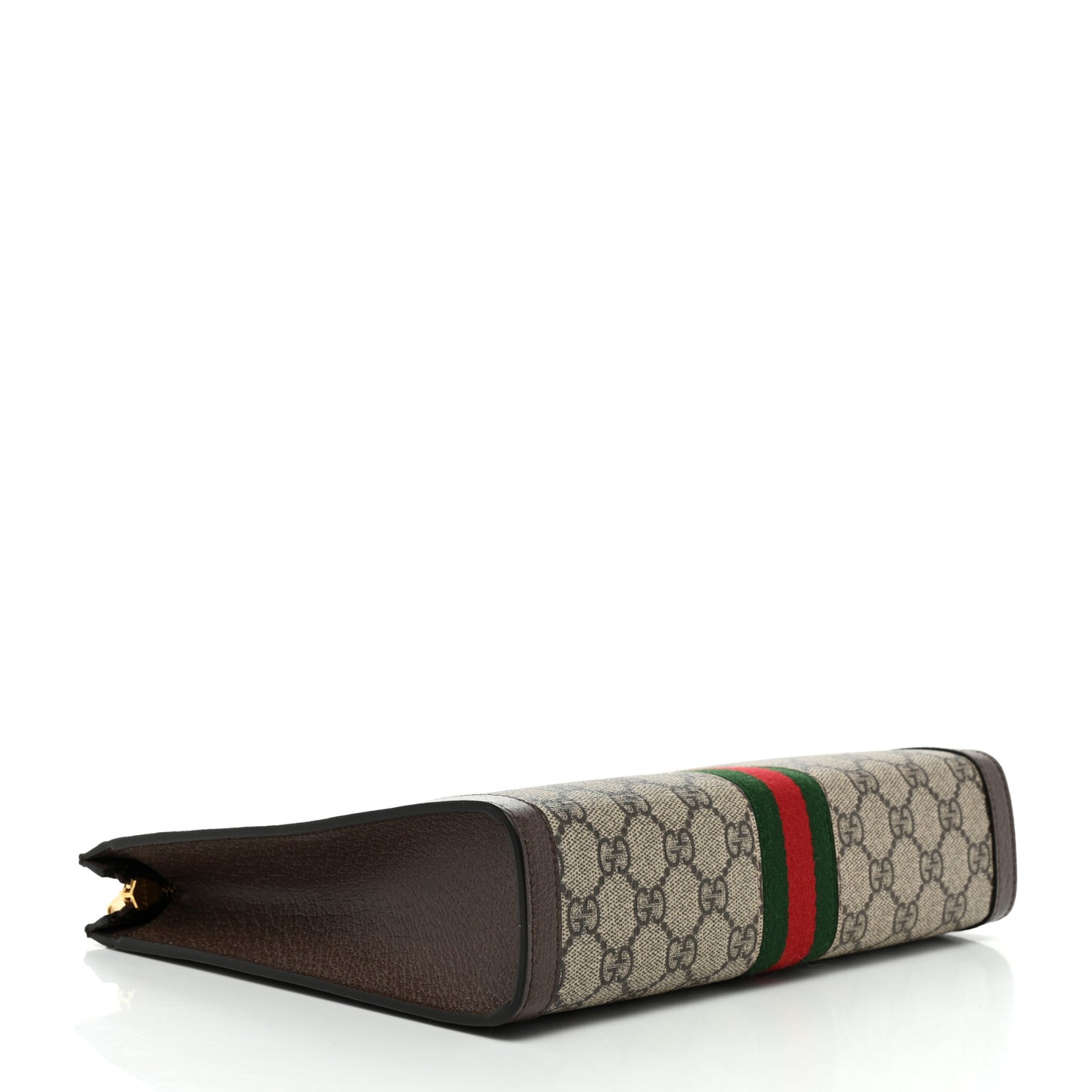 GG Supreme Monogram Web Ophidia Pouch Brown