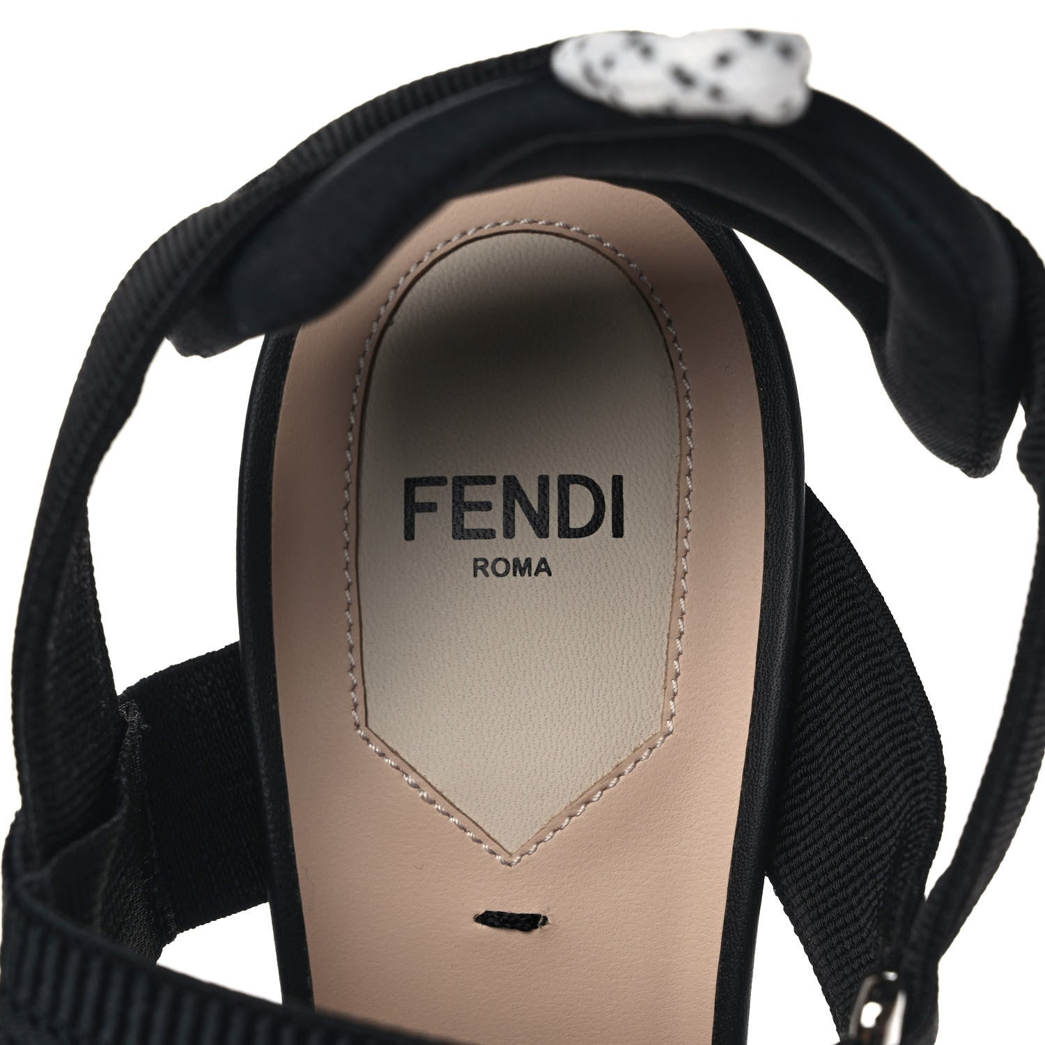 Fendi Technical Mesh FF Colibri 85mm Slingback Pumps 39 Black 7 of 7
