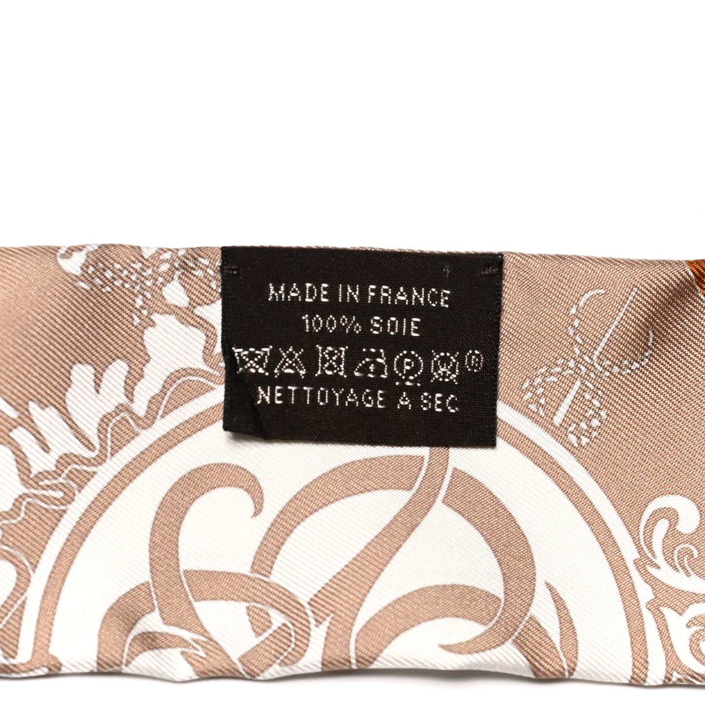 Silk Ex-Libris Twilly Beige White Caramel