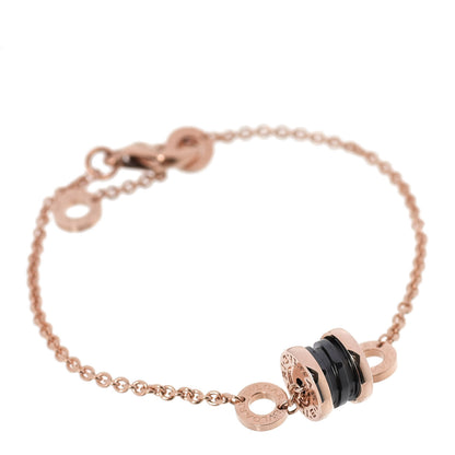 Bulgari 18K Rose Gold Black Ceramic B.Zero1 Bracelet 1 of 7