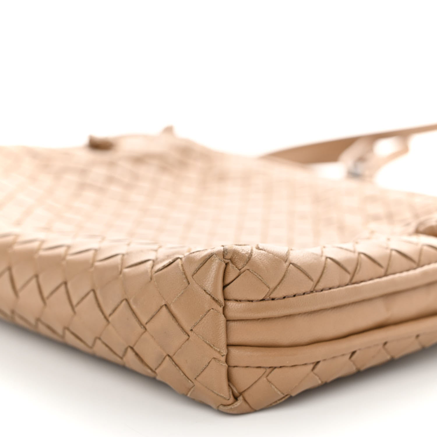 Bottega Veneta Nappa Intrecciato Nodini Crossbody Messenger Camel 9 of 10
