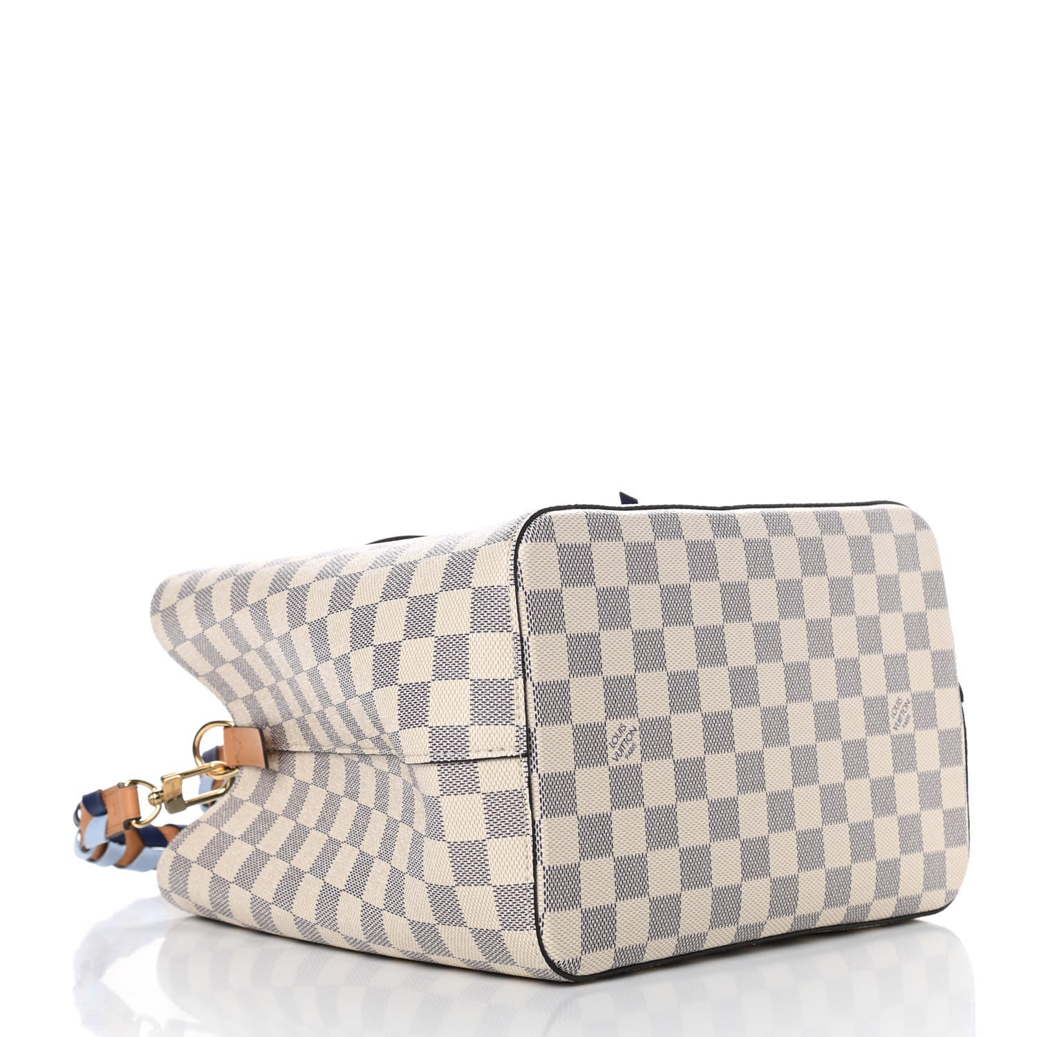 Louis Vuitton Damier Azur Braided Neonoe MM Blue 4 of 11