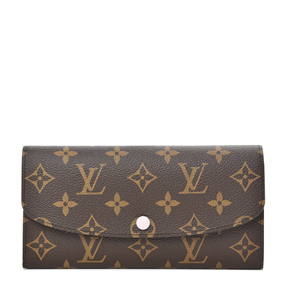 Louis Vuitton Monogram Emilie Wallet Rose Ballerine 1 of 7