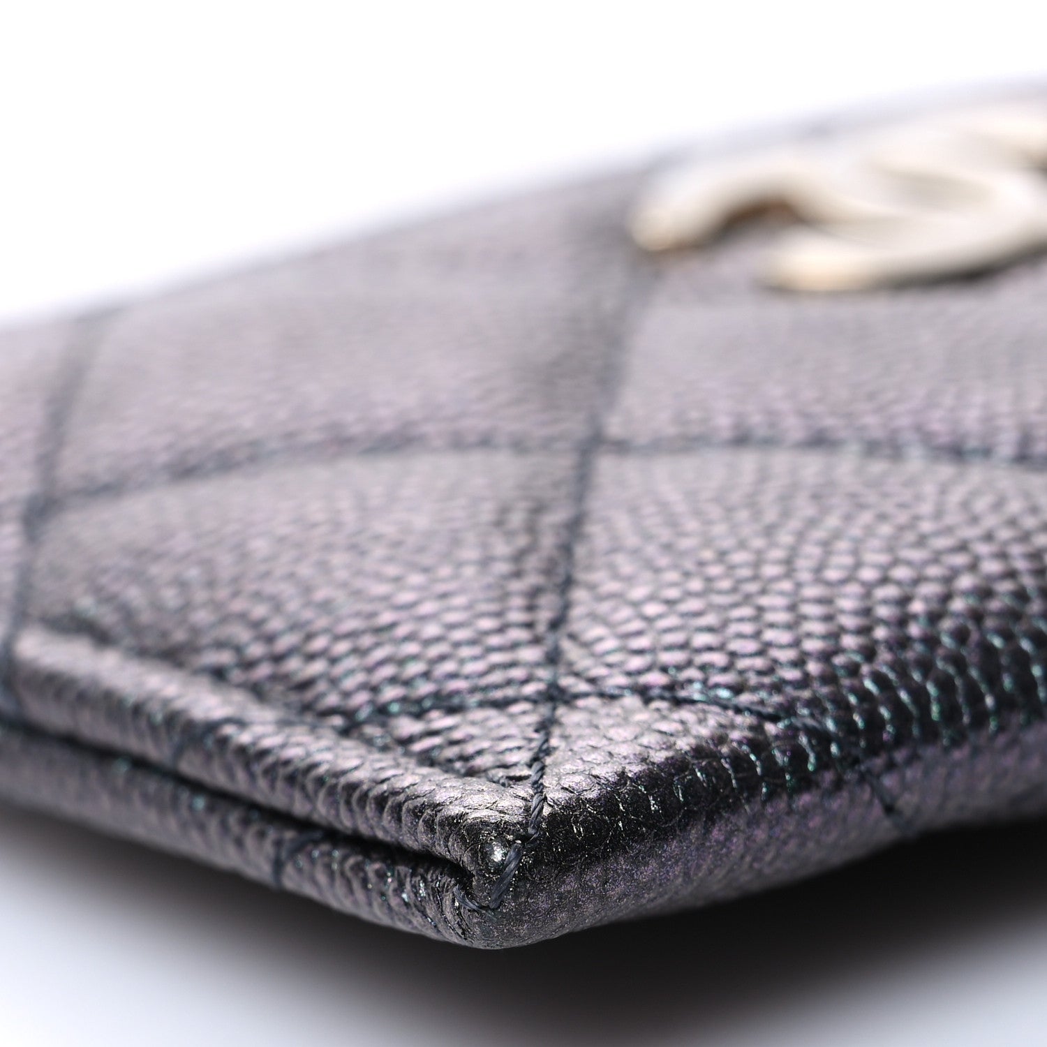 Chanel Iridescent Caviar Quilted Card Holder Black 10 of 11
