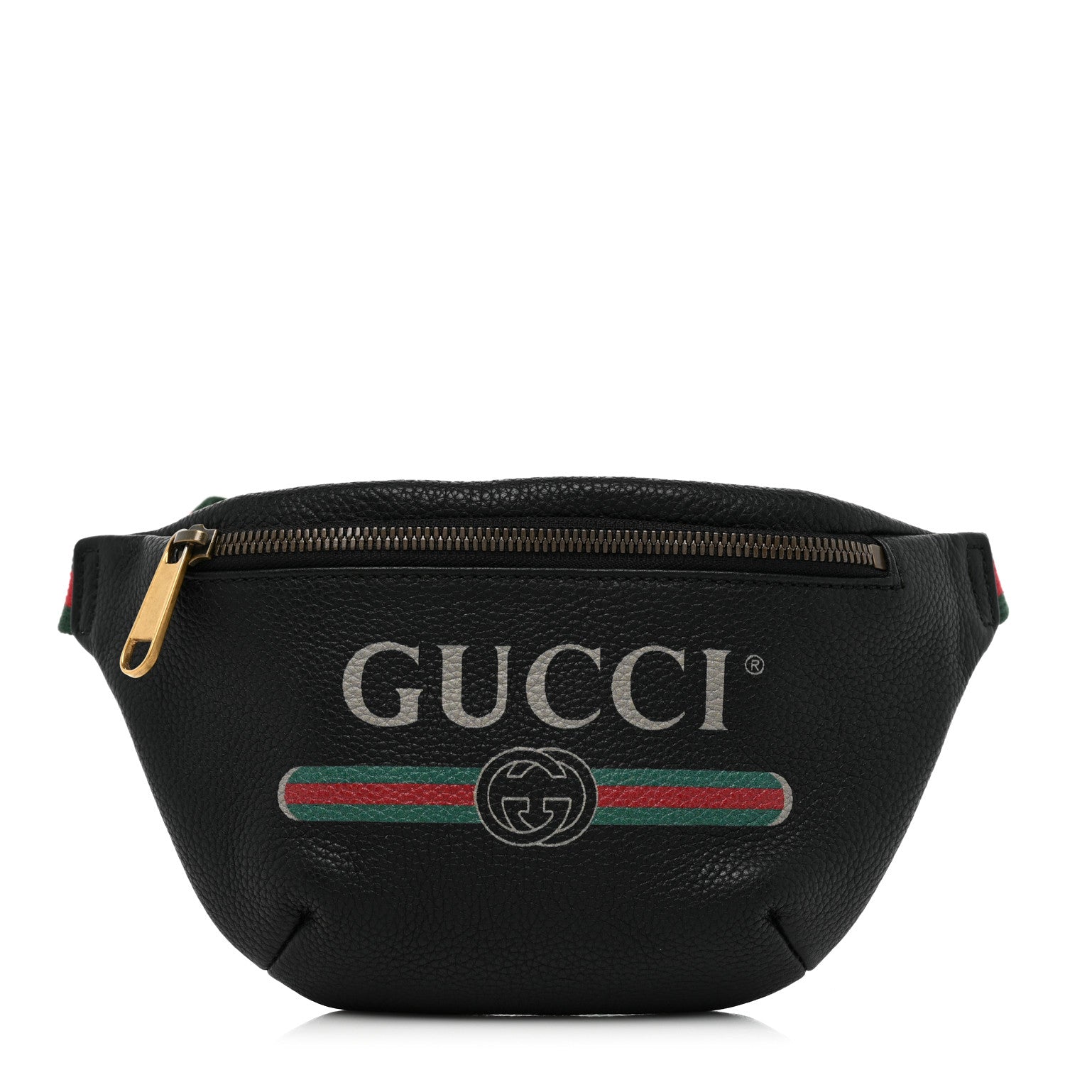 Gucci Grained Calfskin Small Logo Belt Bag Black 1 of 8