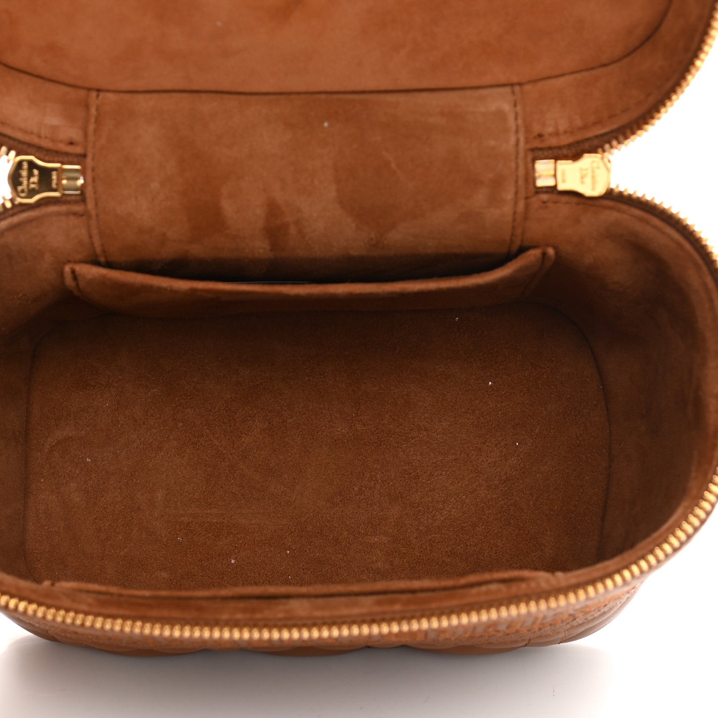 Lambskin Cannage Small Diortravel Vanity Case Cognac