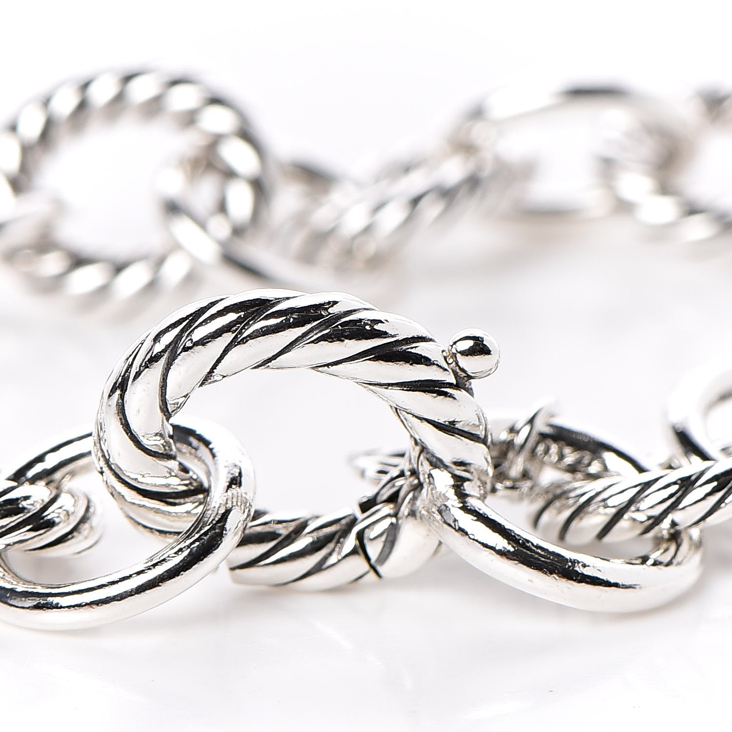 David Yurman Sterling Silver 10mm Medium Oval Link Bracelet 4 of 5
