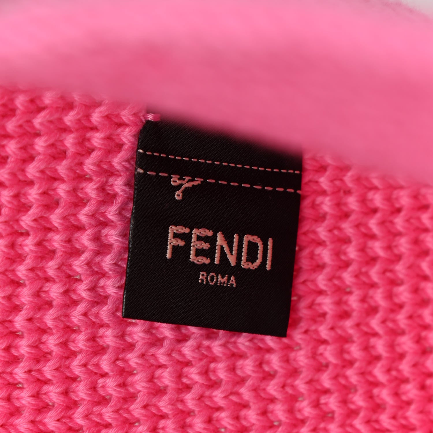 Fendi Fabric Crochet Vitello Grace Small Croissant Hobo Pink 7 of 11