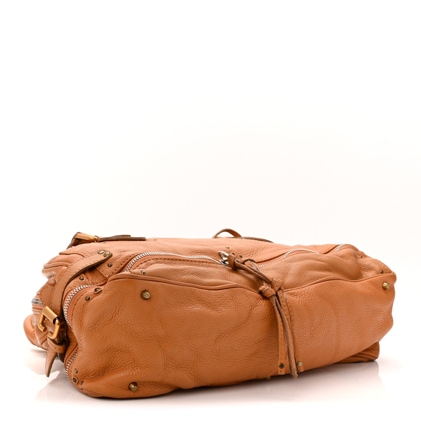 Calfskin Large Paddington Satchel Beige