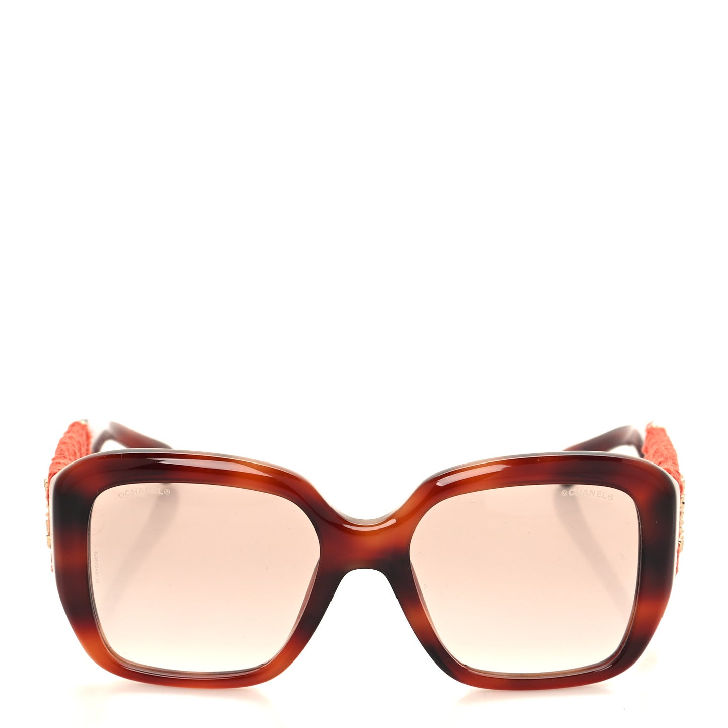 Acetate Tweed Square Sunglasses 5512 Tortoise Red